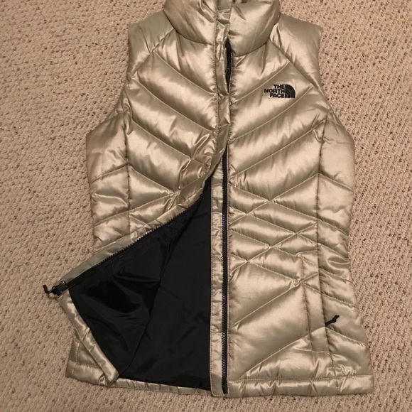 north face gold vest